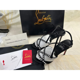 Christian Louboutin Tatooshka Spikes 100 Mm Strappy Sandals Kid Leather And Spikes Black
