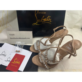 Christian Louboutin Tatooshka Spikes 100 Mm Strappy Sandals Kid Leather And Spikes Blush
