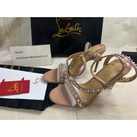 Christian Louboutin Tatooshka Spikes 100 Mm Strappy Sandals Leather And Spikes Nude