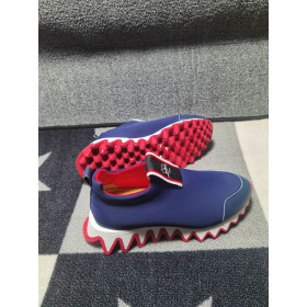 Christian Louboutin Tiketa Flat Sneakers Neoprene Blue