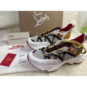 Christian Louboutin Trailnrun Running Men Sneakers Calf Leather Suede And Fabric Goose