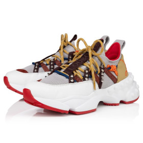 Christian Louboutin Trailnrun Running Sneakers Calf Leather Suede And Fabric Goose