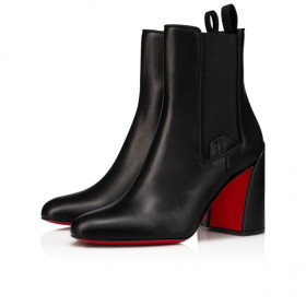Christian Louboutin Turelastic 85 Mm Low Boots Calf Leather Black