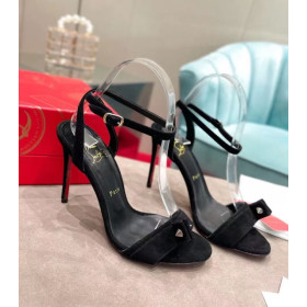 Christian Louboutin Umberta 100mm Sandals Suede Black