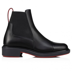 Christian Louboutin Urbino Chelsea Low Boots Calf Leather Black