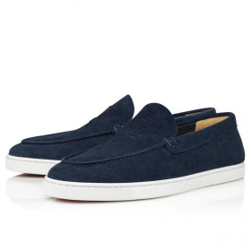 Christian Louboutin Varsiboat Boat Shoes Calf Leather Marine