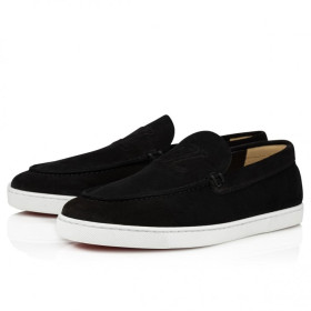 Christian Louboutin Varsiboat Boat Shoes Leather Black