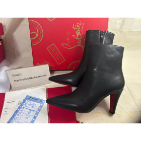 Christian Louboutin Vibella Booty 85Mm Low Boots Calf Leather Black