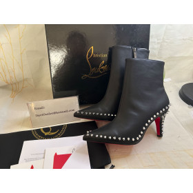Christian Louboutin Vidura Booty 85 Mm Low Boots Calf Leather Black