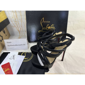 Christian Louboutin Women Ankle Strap Sandals 150mm Nappa Leather Black