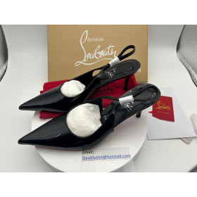 Christian Louboutin Women's 60mm Miss Z Patent Leather Slingback Pumps