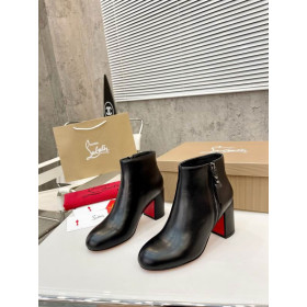 Christian Louboutin Ziptotal Ankle Boots Calfskin Black