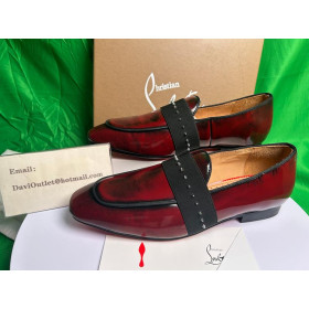 Christian Louboutin Nit Night Loafers Patent Calf Leather Black Brown