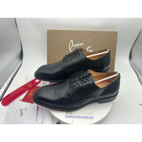 Christian Louboutin Men's Chambeliss Alligator Embossed Calf Leather Black