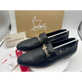 Christian Louboutin Mj Moc Loafers Men Calf Leather Black
