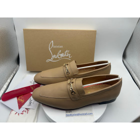 Christian Louboutin Mj Moc Loafers Men Calf Leather Cuoio