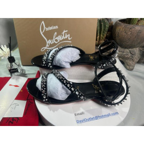 Christian Louboutin Mafaldina Flat Sandals Nappa Leather Black