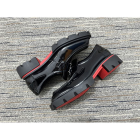 Christian Louboutin CL Moc Lug Men Loafers Calf Leather Black