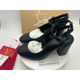 Christian Louboutin Miss Sab Sling Pumps 85mm Nappa Leather Black
