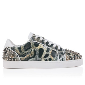 Christian Louboutin Seavaste 2 Sneakers "Wild Cat" Printed Calf Leather Multicolor
