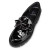 Christian Louboutin Flat Black/bk Luc/lin Bk Patent Leather