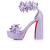 Christian Louboutin Platform Lilac Smoke/lin Lilac Smoke Patent Leather