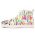 Christian Louboutin Lou Spikes White-multi/bianco Crepe Satin