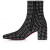 Christian Louboutin Alleo Boot Strass Boum 70mm Veau Velours And Strass Boom Black