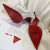 Christian Louboutin Anjalina Spike Pump 85mm Glitter Silver