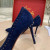 Christian Louboutin Anjalina Spike Pumps Suede Blue