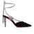 Christian Louboutin Astrid Lace Strass 85 Mm Strappy Pumps Velvet And Strass Black