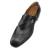 Christian Louboutin Boabi Monk Oxfords Calf Leather Petit Grain Black