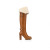 Christian Louboutin Brodeback Lug Botta Alta 100 Mm Thighboots Terra