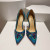 Christian Louboutin Brodiriza Embellished D'orsay Pumps 100mm Satin Blue