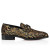Christian Louboutin Chambelimoc Night Strass Ocelot Loafers Embroidered Crepe Satin Multicolor