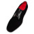 Christian Louboutin Chambeliss Derby Flat Velvet And Shiny Leather Black