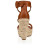 Christian Louboutin Chocazeppa Spikes Sandals 120mm Calf Leather Brown