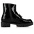 Christian Louboutin CL Moc Ankle Boots Calf Leather And Strass Black