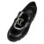 Christian Louboutin Cl Moc Lug Strass Loafers Calf Leather Black