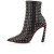 Christian Louboutin Condora Booty Spikes 100 Mm Low Boots Nappa Leather And Silver Spikes Black