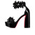 Christian Louboutin Daisy Spikes Alta Pumps 130mm Patent Calf Leather Black