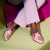Christian Louboutin Dandelion Loafers Crepe Satin Blooming Print Multicolor