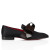 Christian Louboutin Dandelion Nomine Red Carpet Mocassins Crepe Satin Black