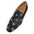 Christian Louboutin Dandelion Queenie Loafers Crepe Satin Strass Queeny Black