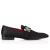 Christian Louboutin Dandelion Red Carpet Mocassins Crepe Satin Black