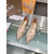 Christian Louboutin Degrastrass Flats Silver PVC and Strass Light Peach