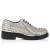Christian Louboutin Dt Croydon Oxfords Laminated Calf Leather And Spikes Silver