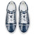 Christian Louboutin Fun Vieira Sneakers Men Calf Leather With Alligator Embossing Blue