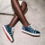 Christian Louboutin Fun Vieira Sneakers Calf Leather With Alligator Embossing Blue