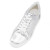 Christian Louboutin Fun Vieira Sneakers Iridescent Calf Leather Spikes Silver
